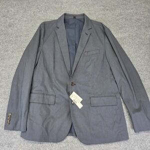 J Crew Navy Blue 100% Cotton Blazer Sport Coat Mens Sz L NWT